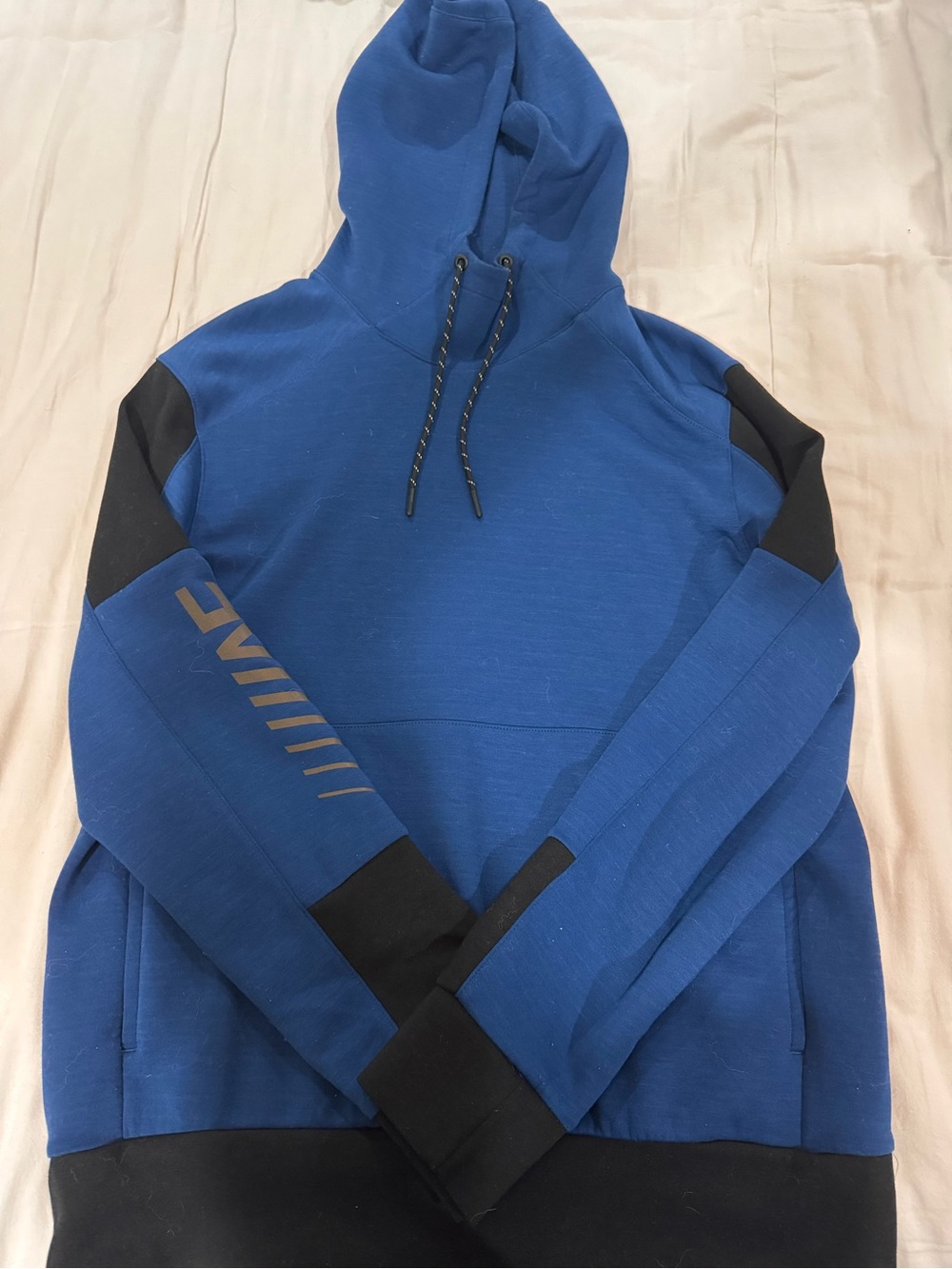 American Eagle Outfitters Blue Crewneck Hoodie with Black Accents